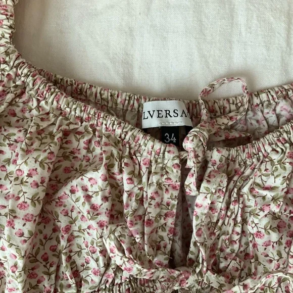 Silversaga Ida floral ditsy cotton peplum blouse, xs/small, like Doen - Picture 3 of 8